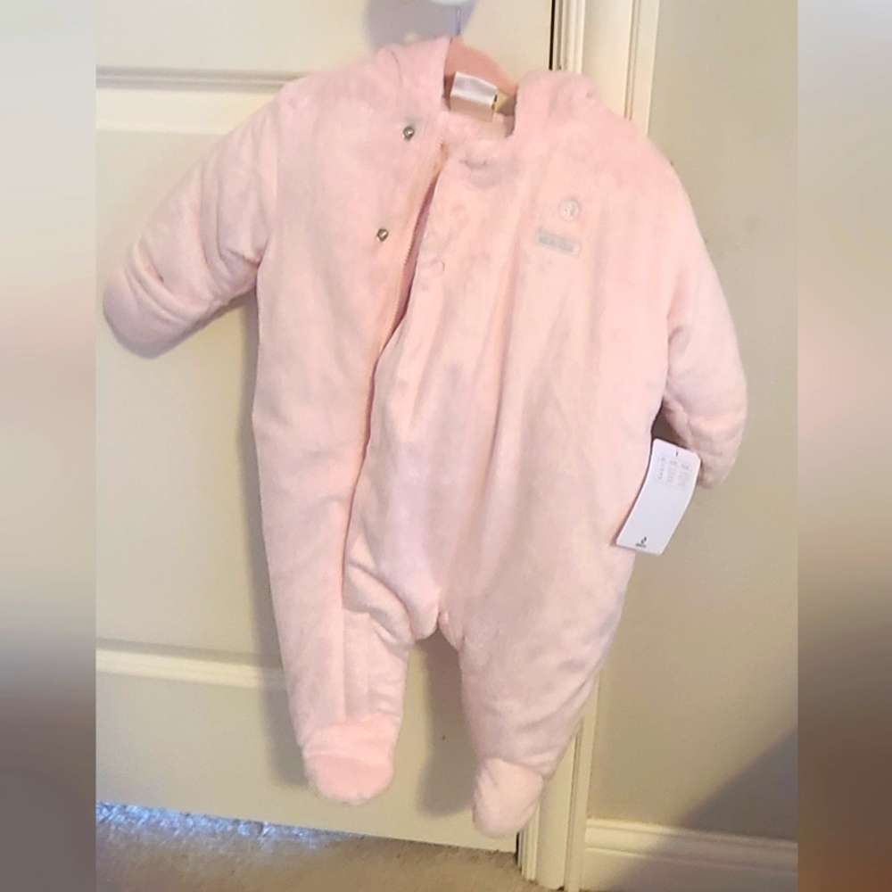 Absorba Pink baby coat snowsuit (0-6 mths)